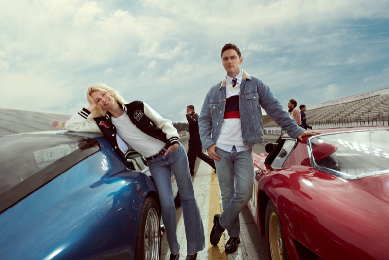 Claudia Schiffer and Nicholas Hoult front the Tommy Hilfiger fall 2025 campaign.