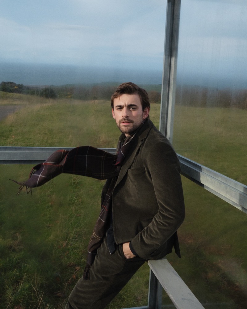 British actor Charlie Rowe Barbour Ode to Ayrshire capsule campaign