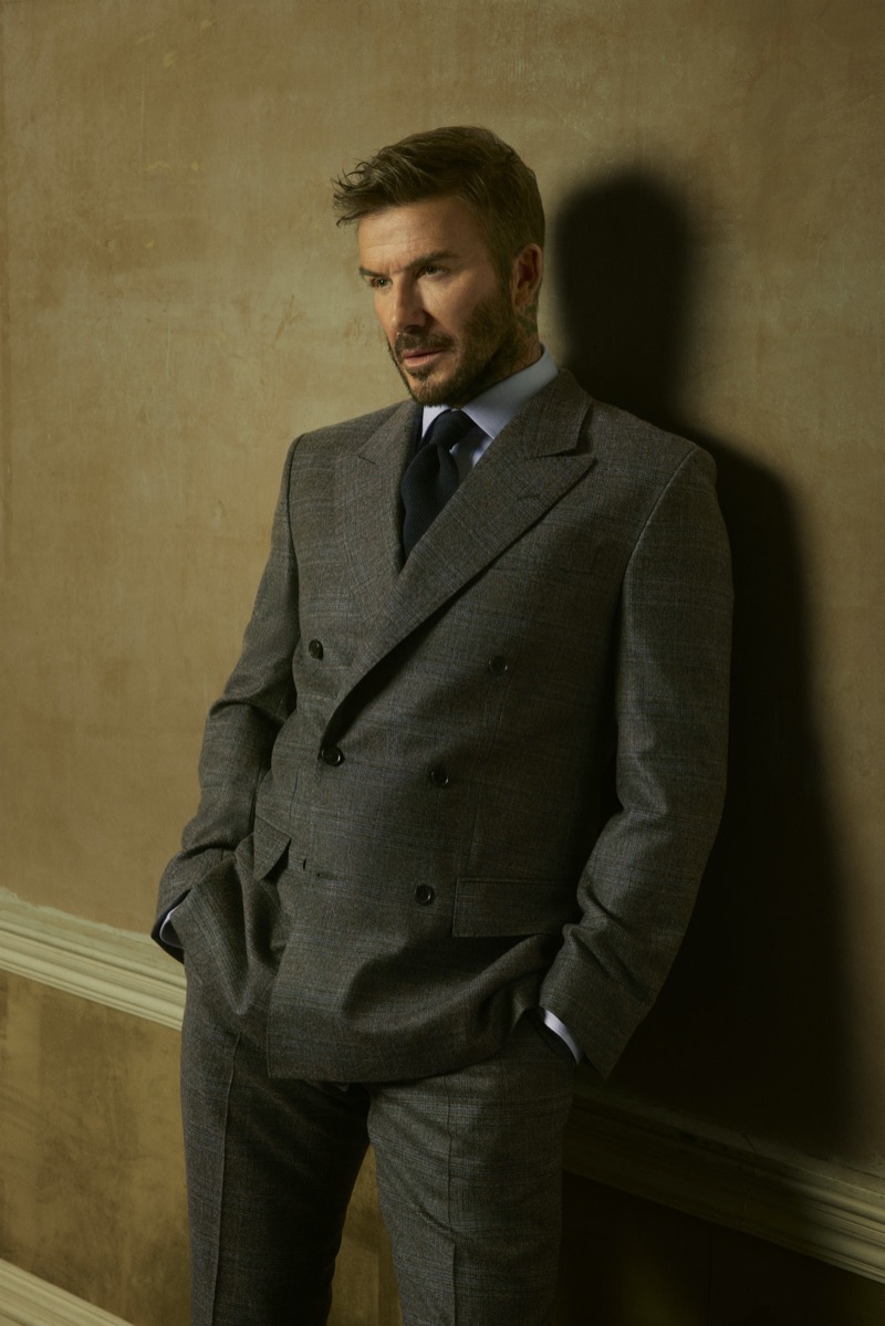 David Beckham fall-winter 2025 Beckham x BOSS campaign double-breasted suit