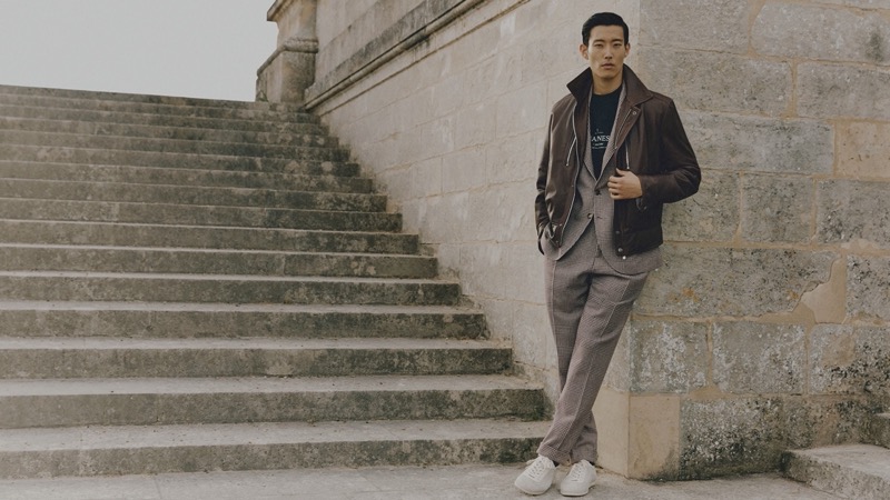 Juhyung Kang Brunello Cucinelli suit leather jacket