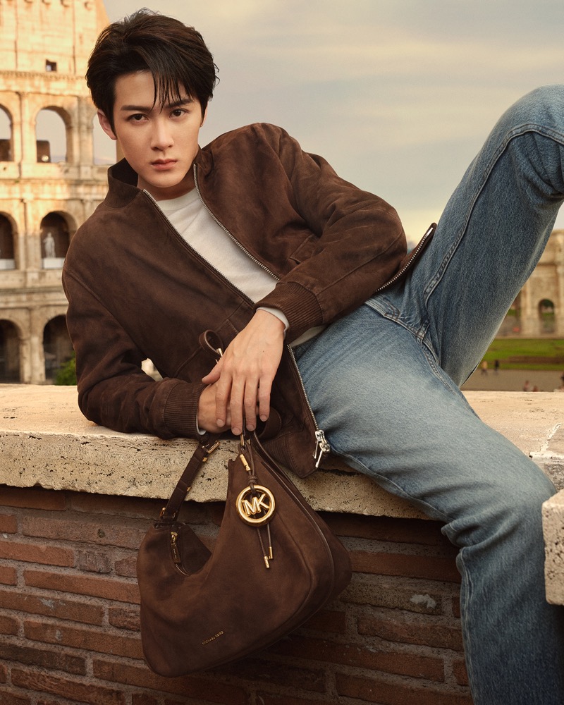 JC-T Michael Kors fall 2025 campaign suede jacket jeans