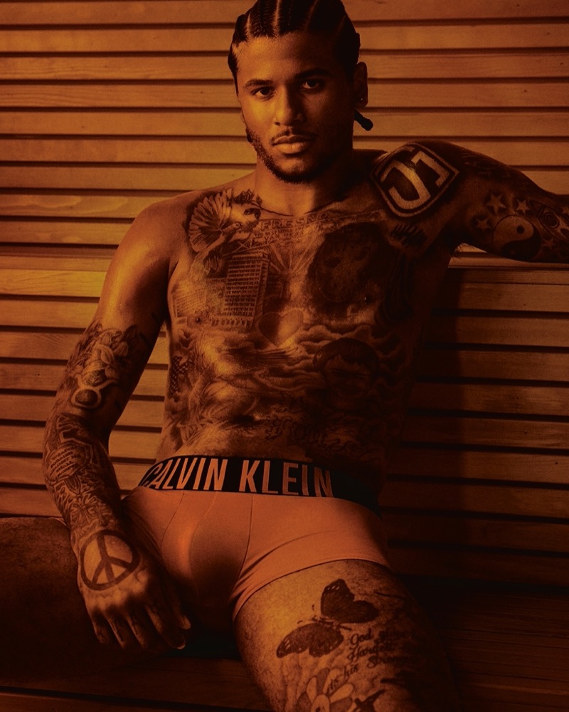 Jalen Green Calvin Klein campaign fall 2025 sauna