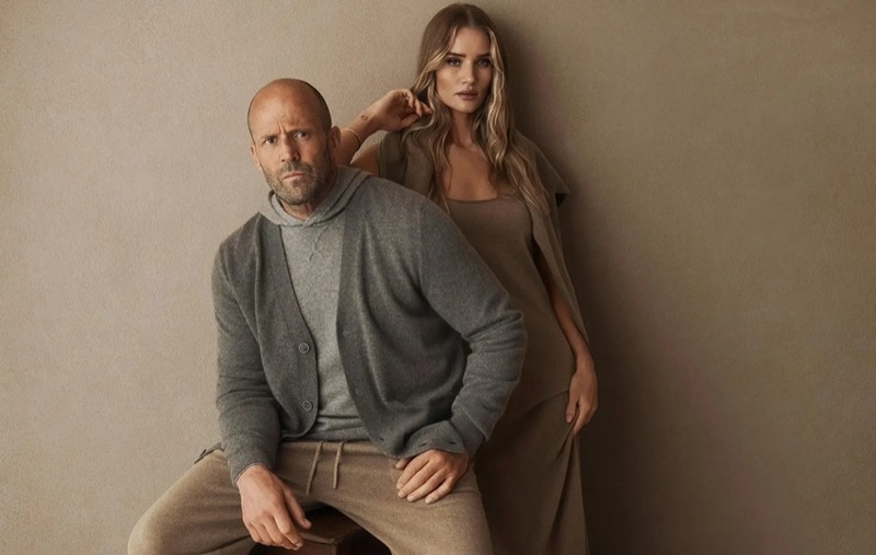 Couple Jason Statham Rosie Huntington-Whiteley Falconeri fall-winter 2025 campaign