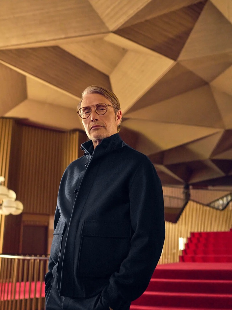 Mads Mikkelsen Zegna winter 2025 campaign blouson jacket