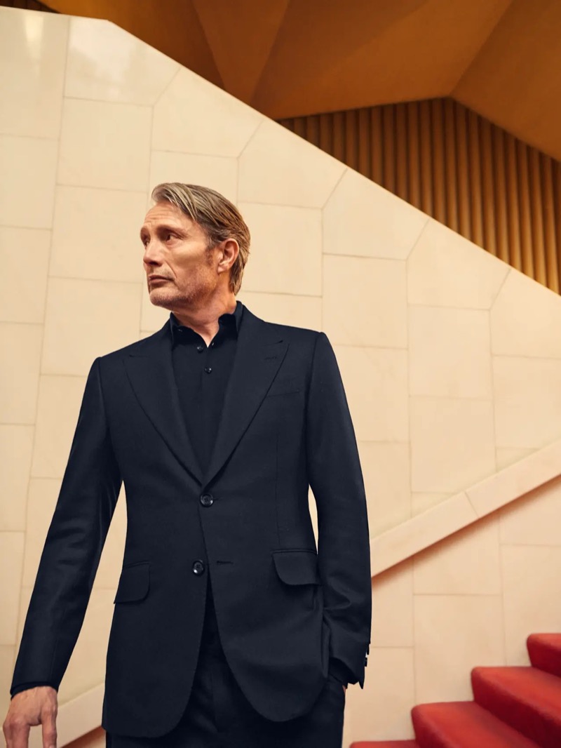 Mads Mikkelsen Zegna winter 2025 campaign suit