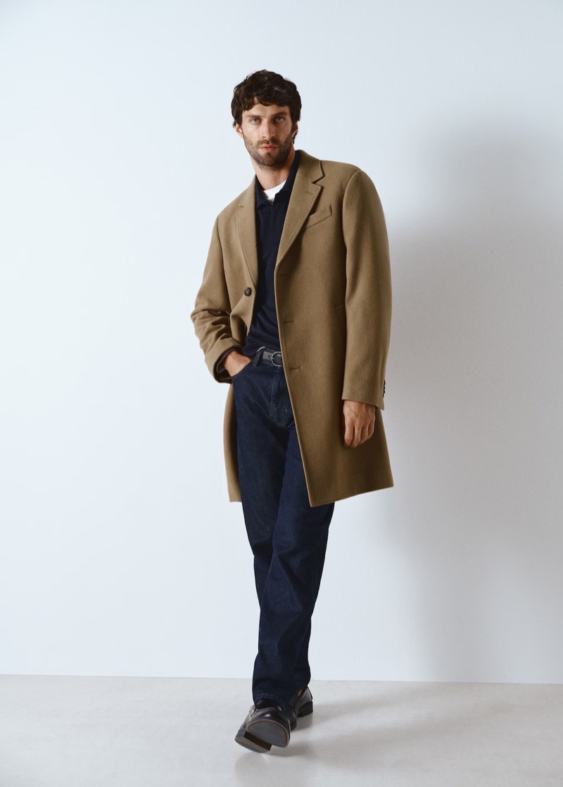 Mango overcoat jeans men