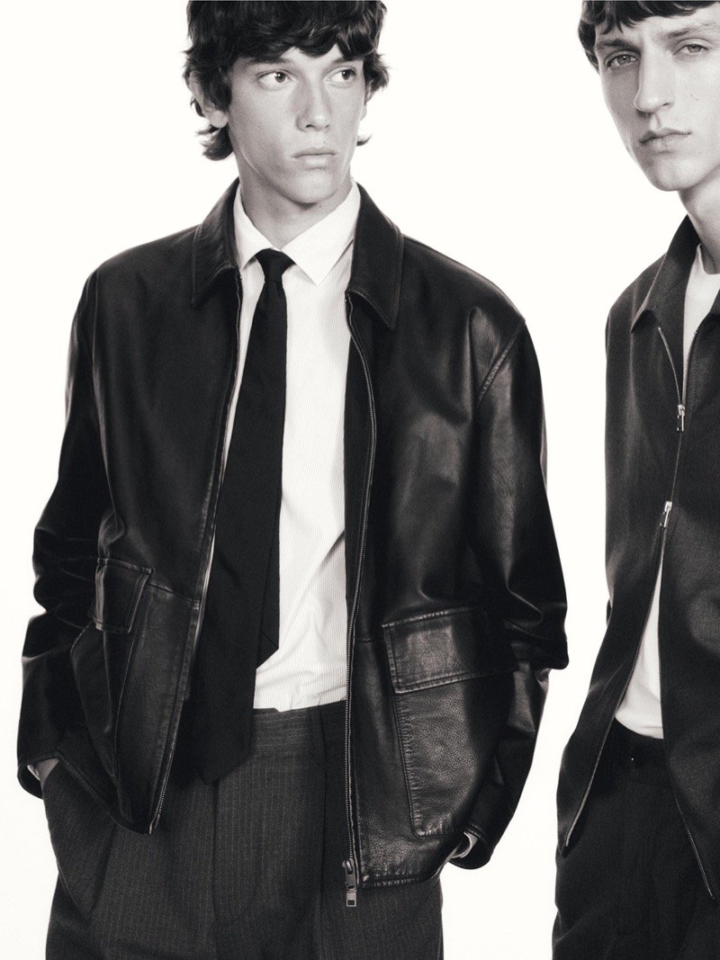 Massimo Dutti leather tailoring