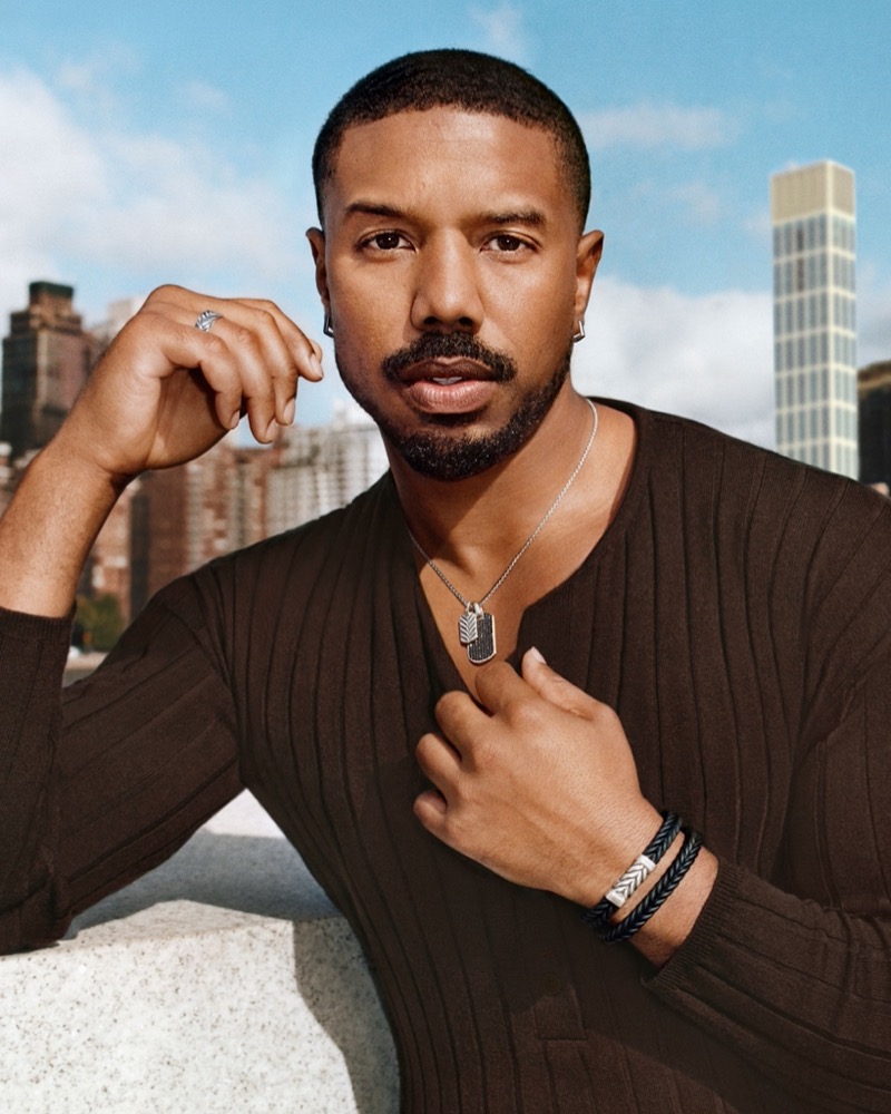 Michael B. Jordan David Yurman Chevron jewelry