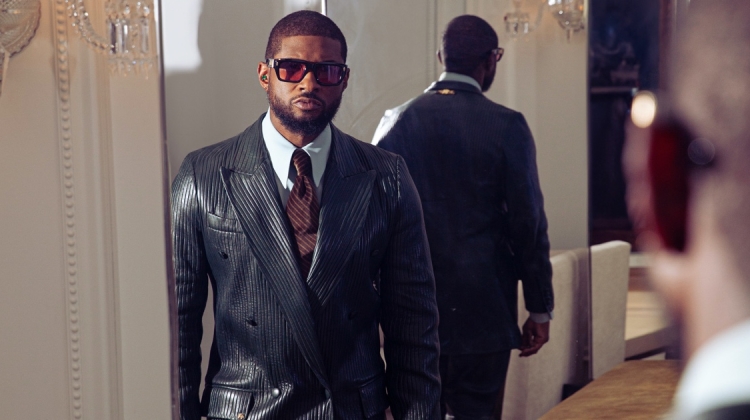 Usher Rocks Leather AMIRI Suit at Harlem Fashion Row Awards