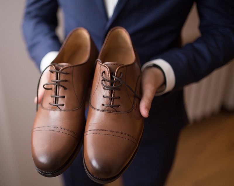 Brown dress shoes