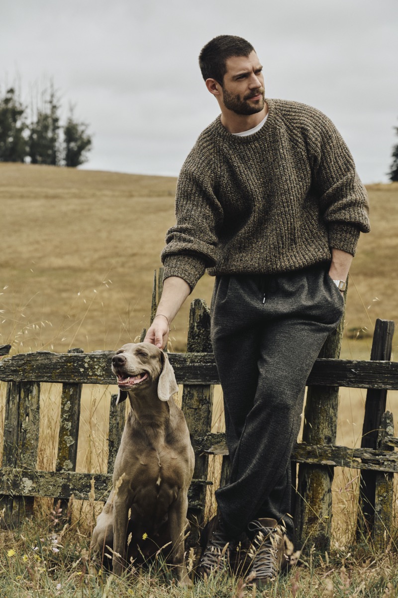 David Corenswet Banana Republic October Edit 2025 fisherman sweater