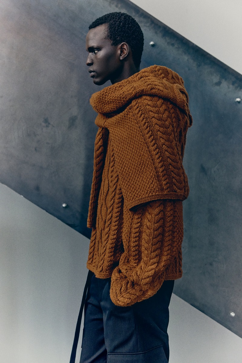 H&M Atelier fall-winter 2025 campaign cable-knit sweater