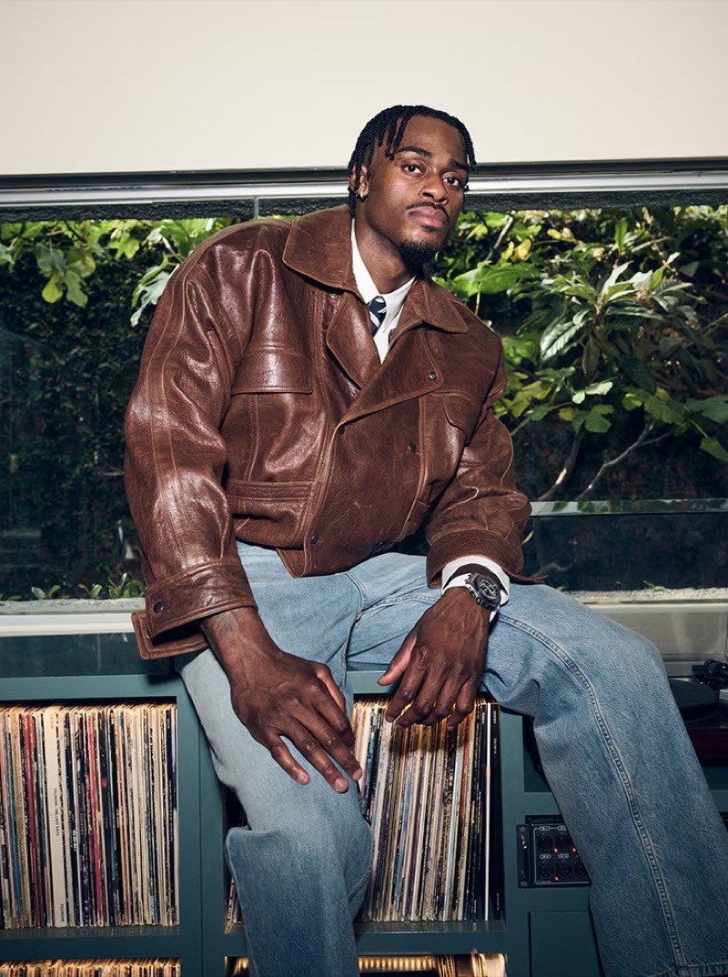 Jarred vanderbilt x fwrd saint laurent leather jacket