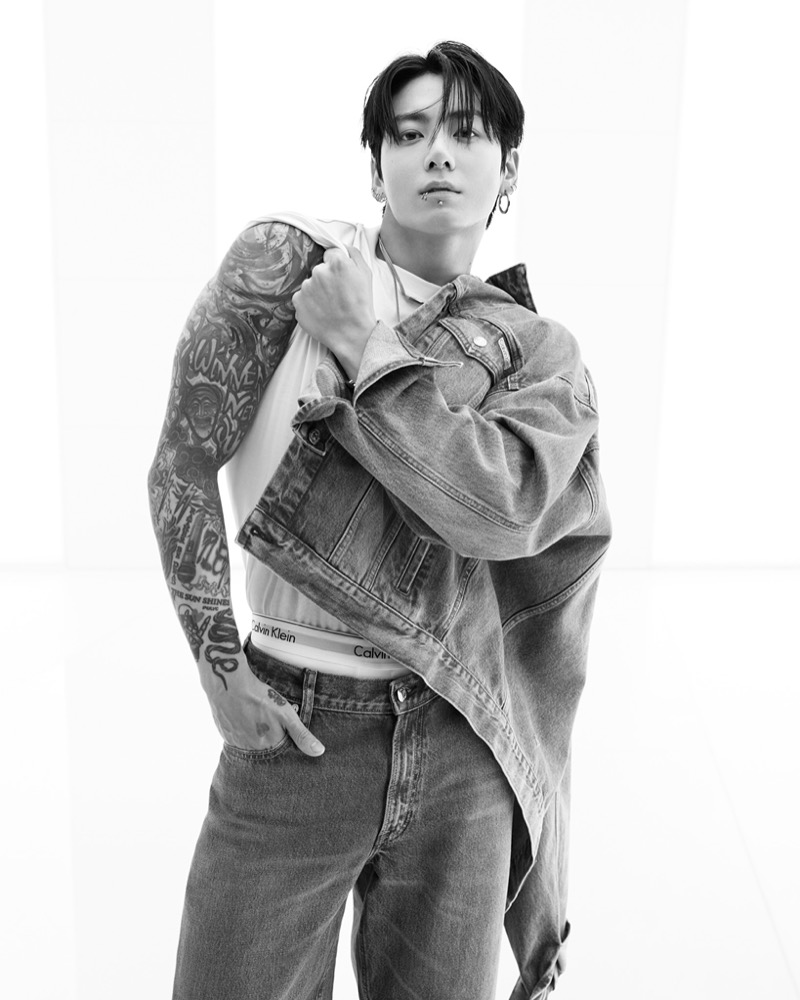 Jung kook calvin klein fall 2025 denim campaign 004