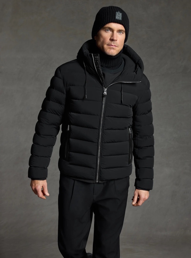 Mackage core campaign 2025 jack z agile 360 stretch light down jacket