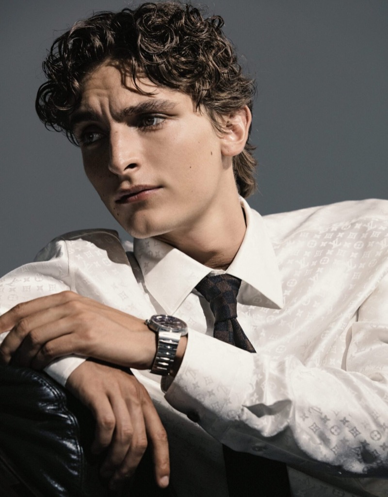 Vassili Schneider Citizen K Homme cover Louis Vuitton silk shirt