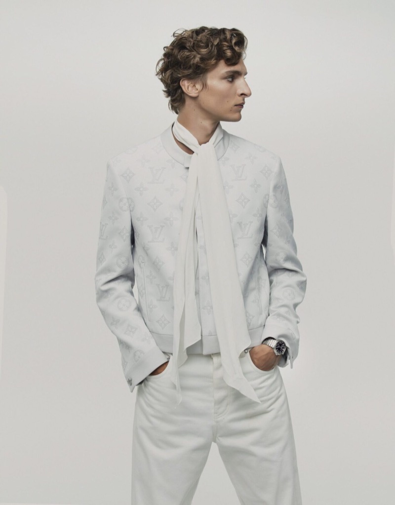 Vassili Schneider Citizen K Homme cover Louis Vuitton white outfit