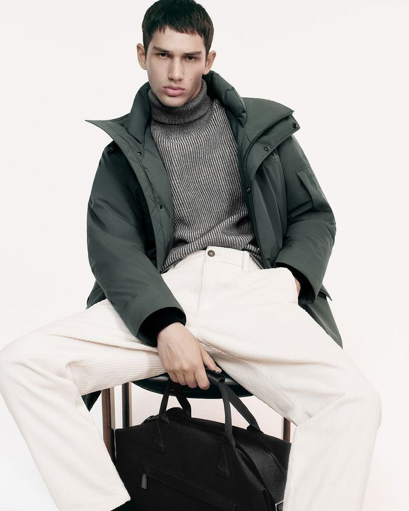 Model Luka Tesic fronts the fall-winter 2025 Marc O'Polo collection