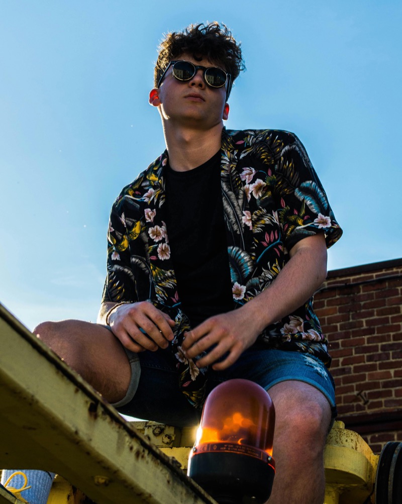 Printed short sleeve shirt men