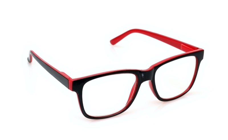 Wayfarer glasses red accent