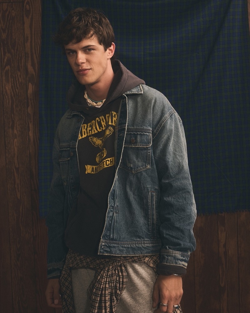 Abercrombie Denim Trucker Jacket Model