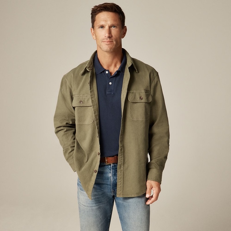 J.Crew Garment dyed Twill Overshirt Men