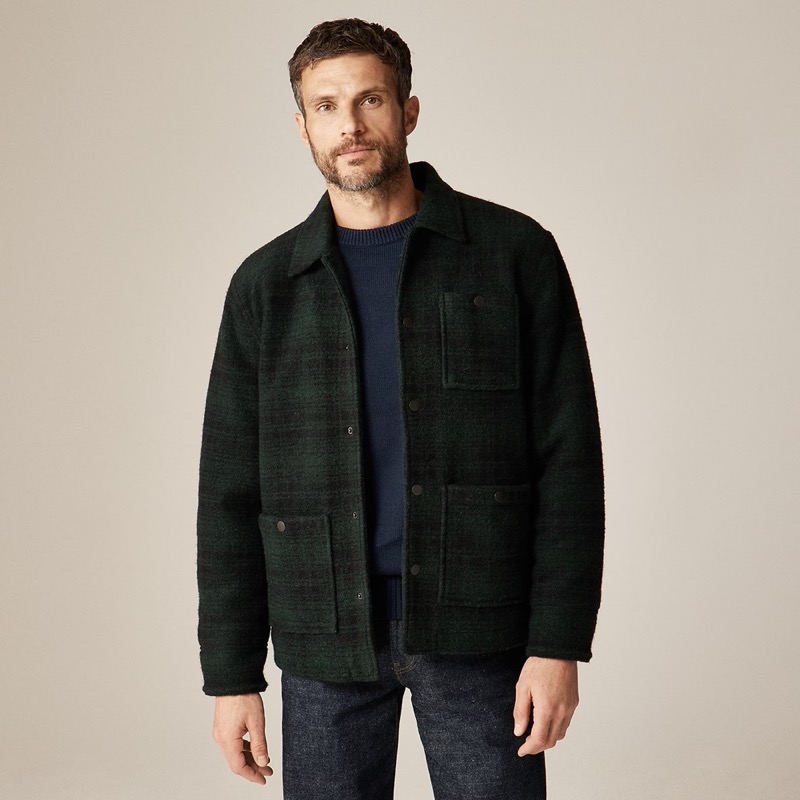 J.Crew Wool blend Sherpa Fleece Coverall Jacket Men