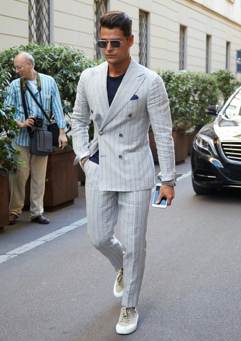 Pinstripe Suit