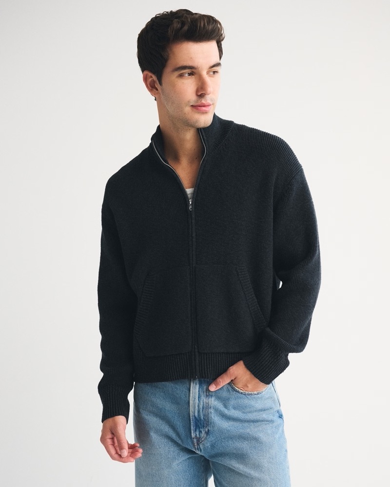 Abercrombie & Fitch Full Zip Sweater
