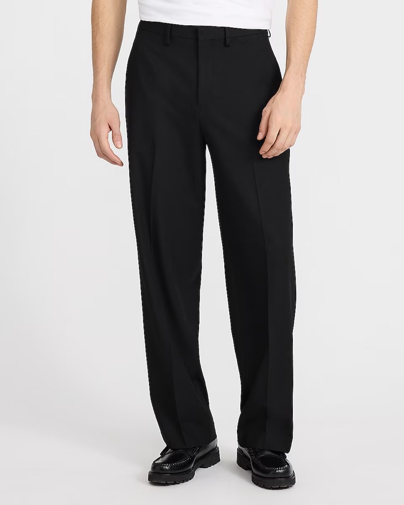 Express Baggy Black Stretch Dress Pant