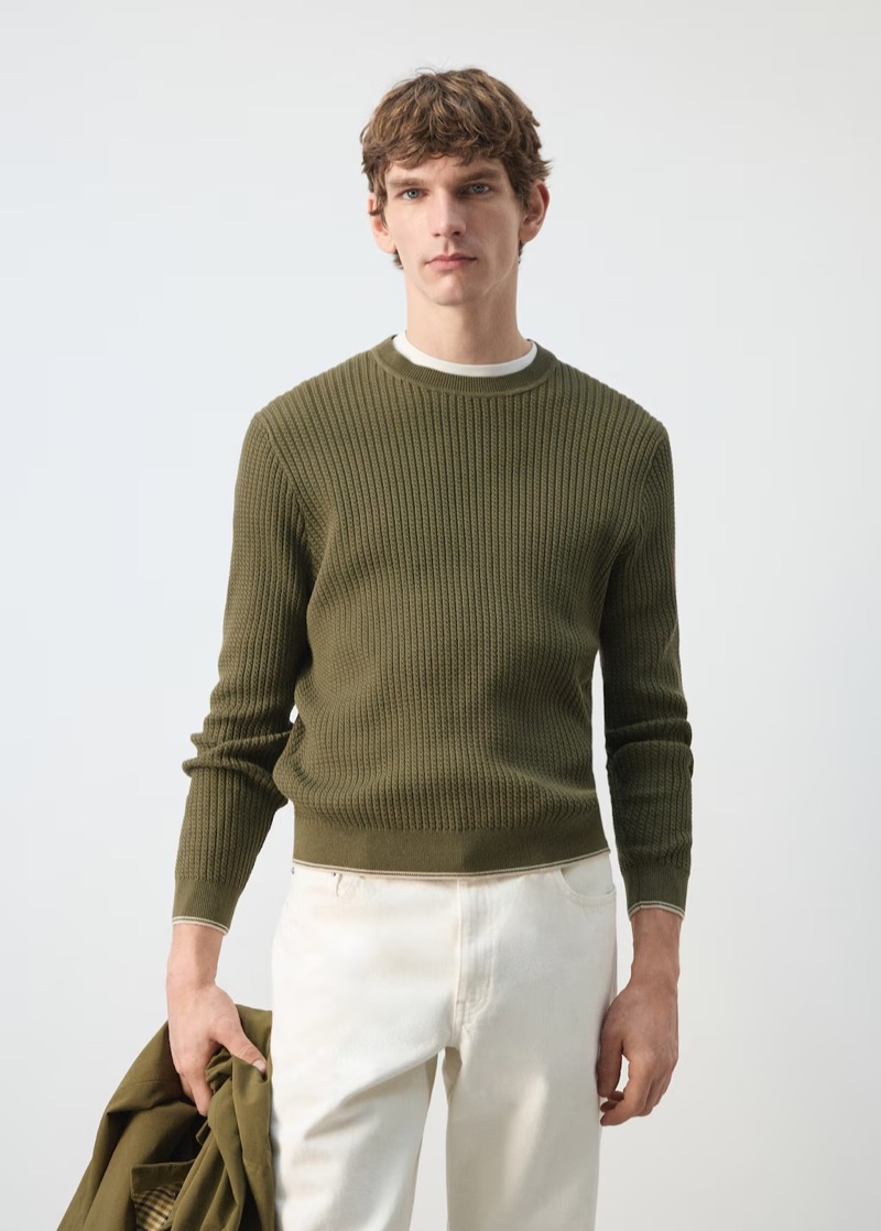 Mango Fine Knit Microstructure Jersey