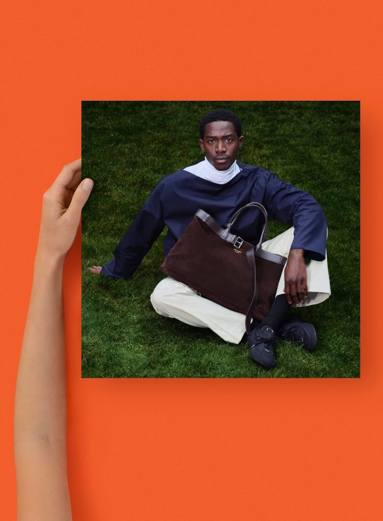 Damson Idris appears in Prada's spring-summer 2026 campaign.