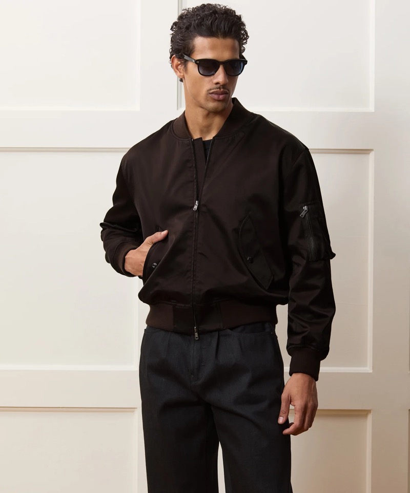 Todd Snyder Satin Flight Jacket