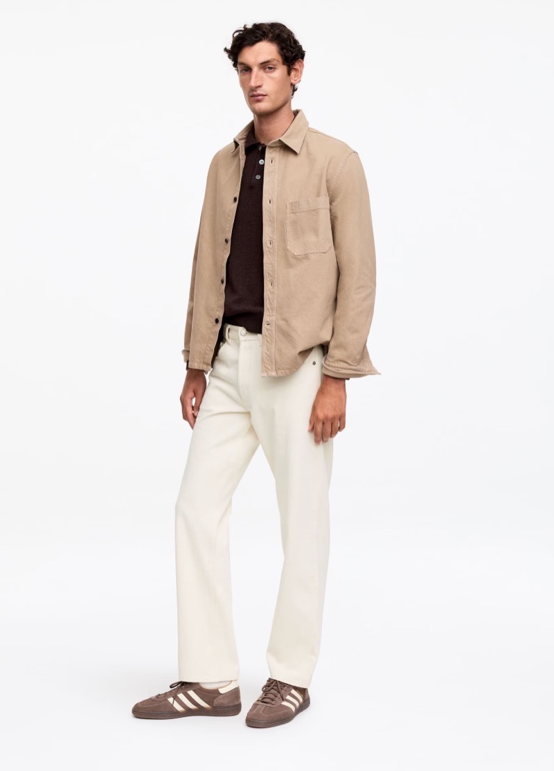 ARKET Ocean Loose Straight Jeans Ecru