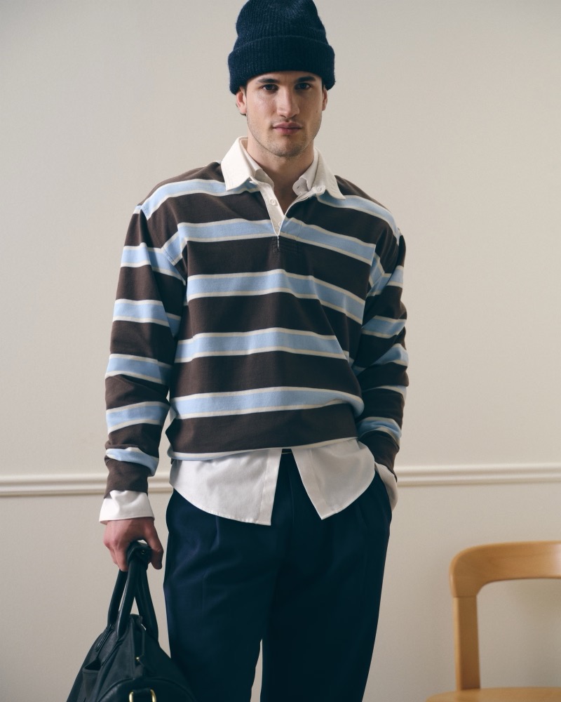 Abercrombie & Fitch Long-Sleeve Rugby Polo Styling