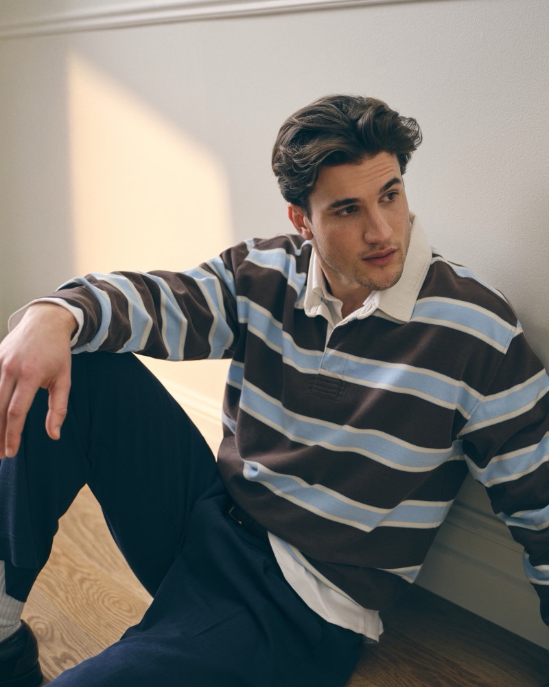 Abercrombie and Fitch Long Sleeve Rugby Polo