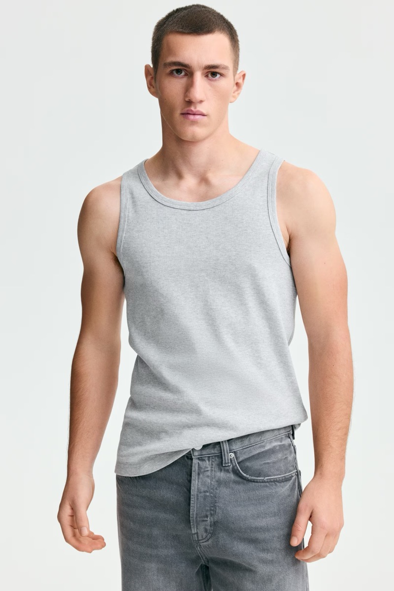 H&M Slim Fit Ribbed Tank Top