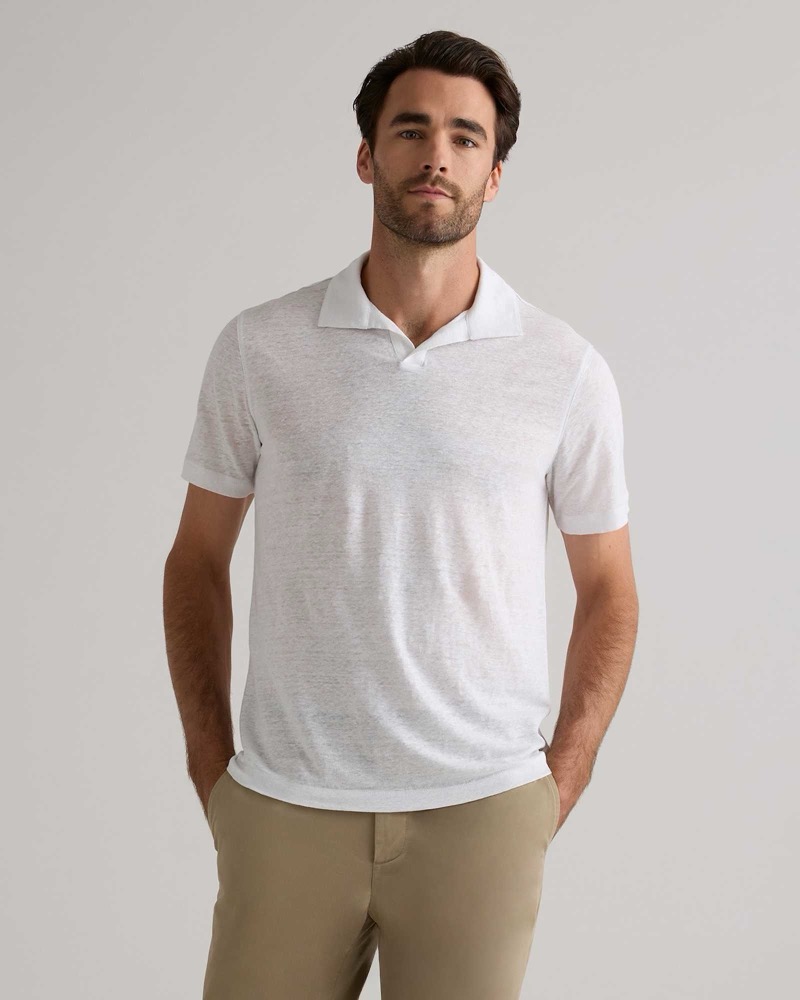Quince 100% European Linen Jersey Polo