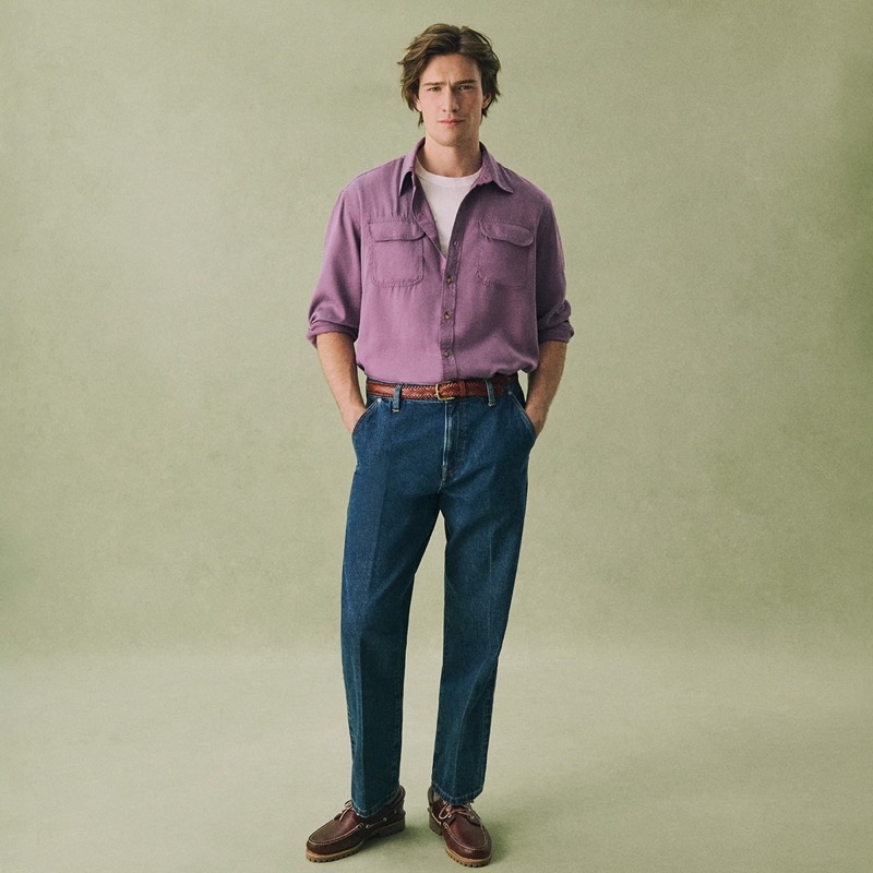 Wallace and Barnes Creased Slant Pocket Jeans Japanese Selvedge Denim