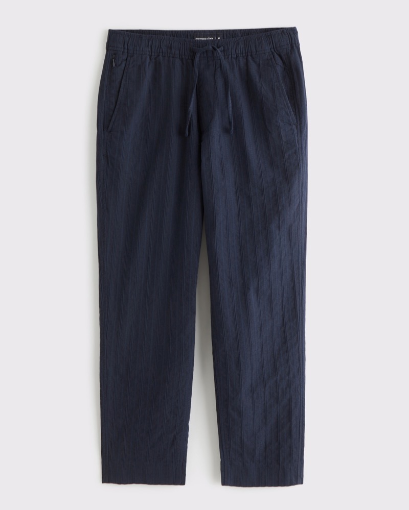 Abercrombie & Fitch Loose Linen Blend Pull On Pant