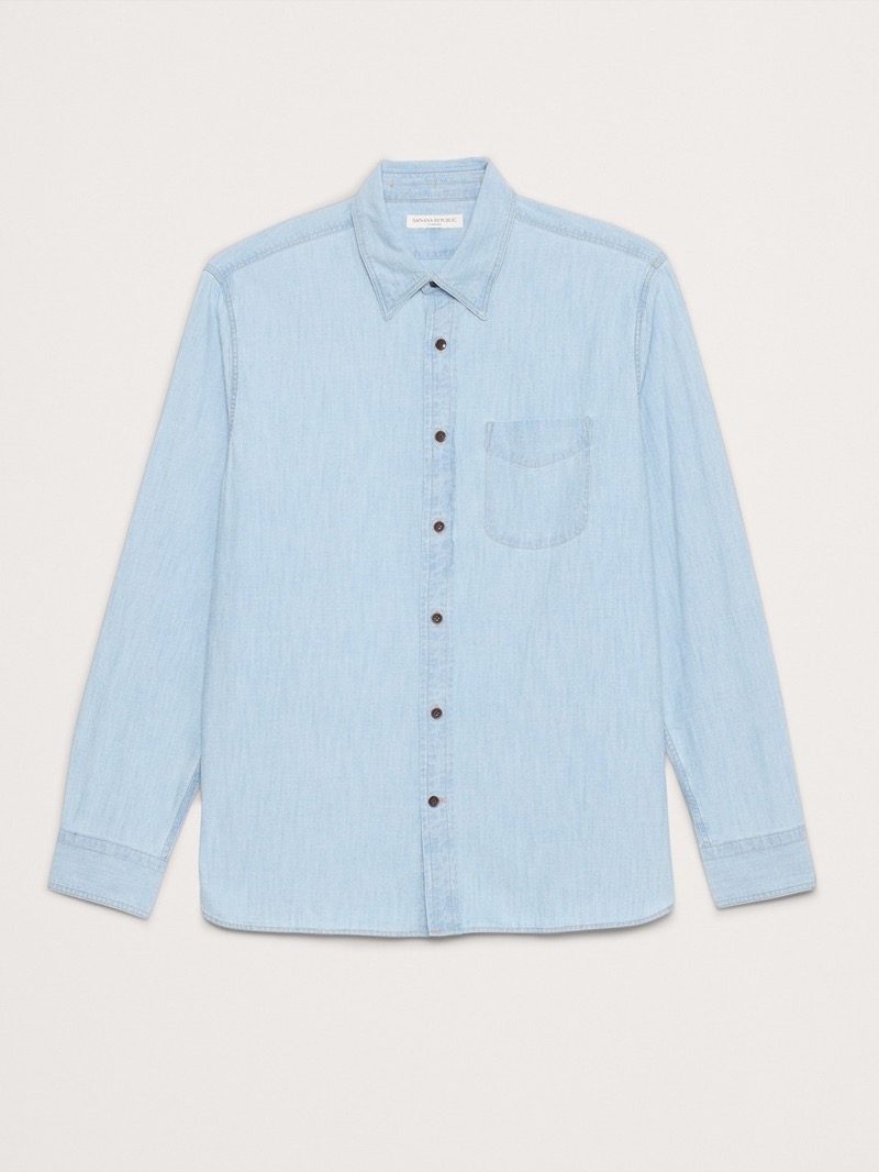 Banana Republic Chambray Shirt Crop