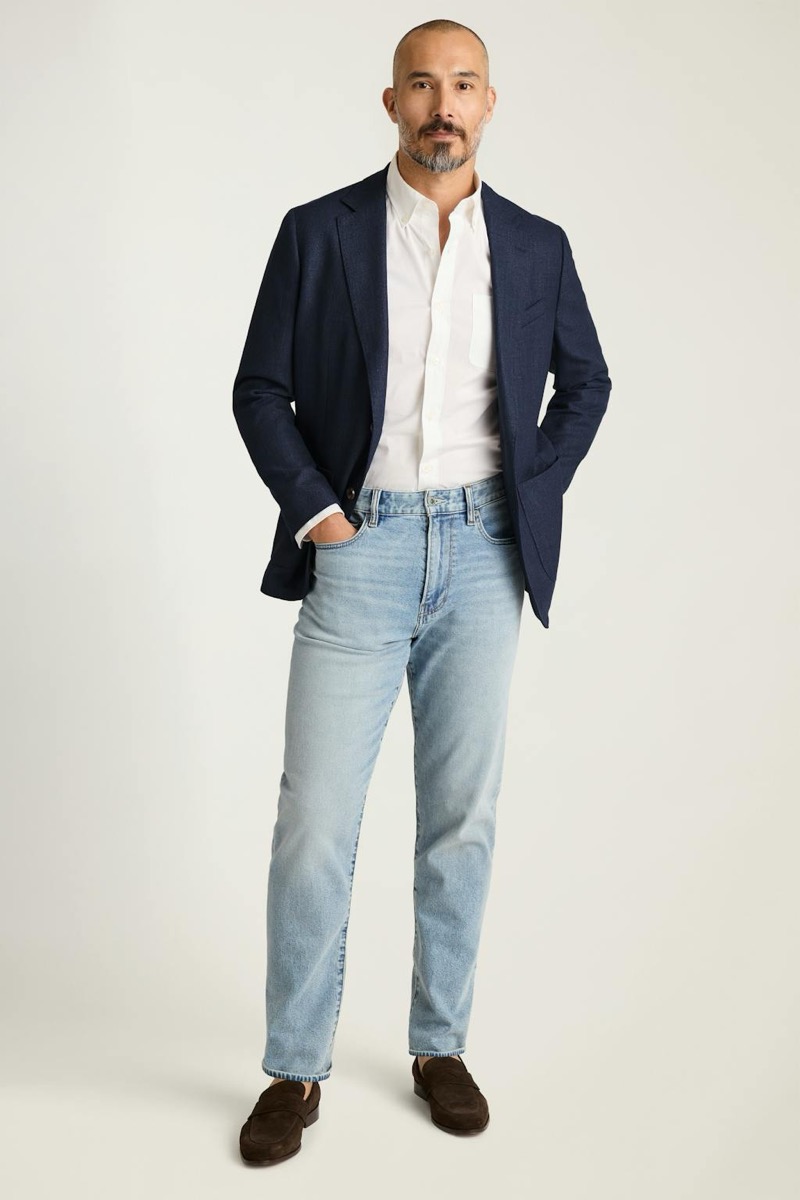 Bonobos Jetsetter Unconstructed Italian Wool Blazer Model