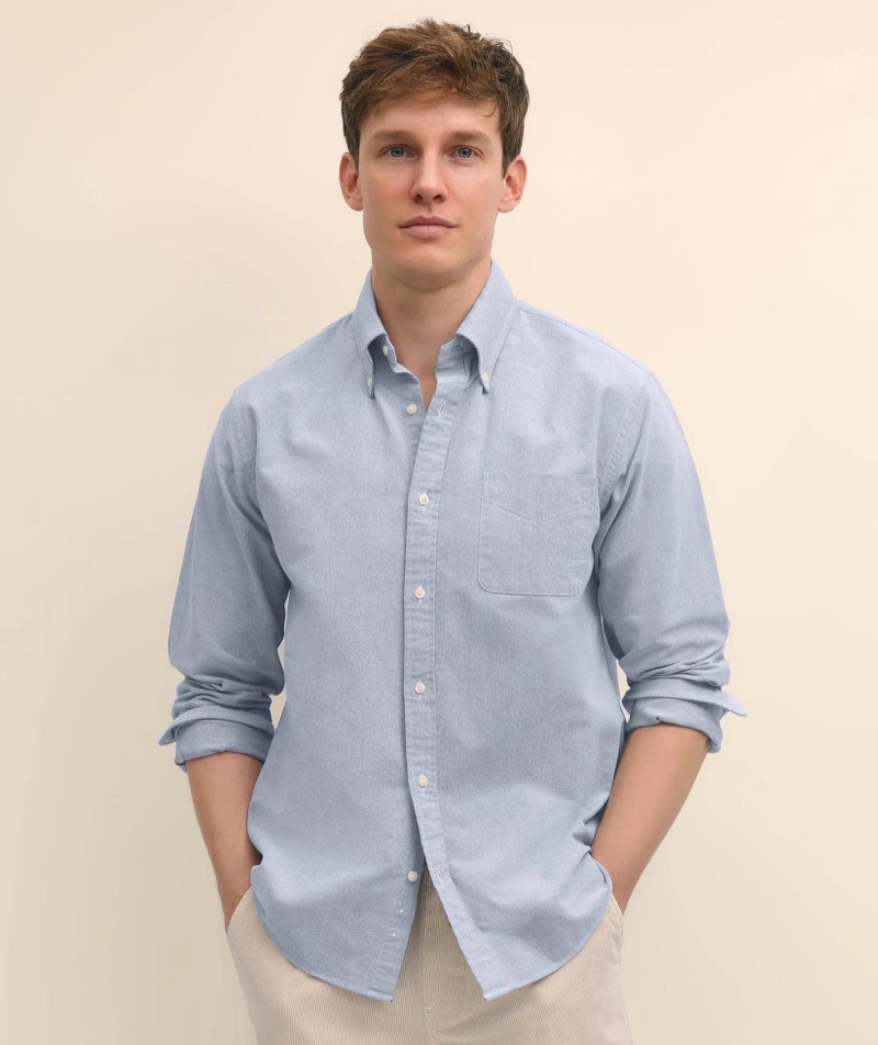 Brooks Brothers Friday Oxford Shirt Model