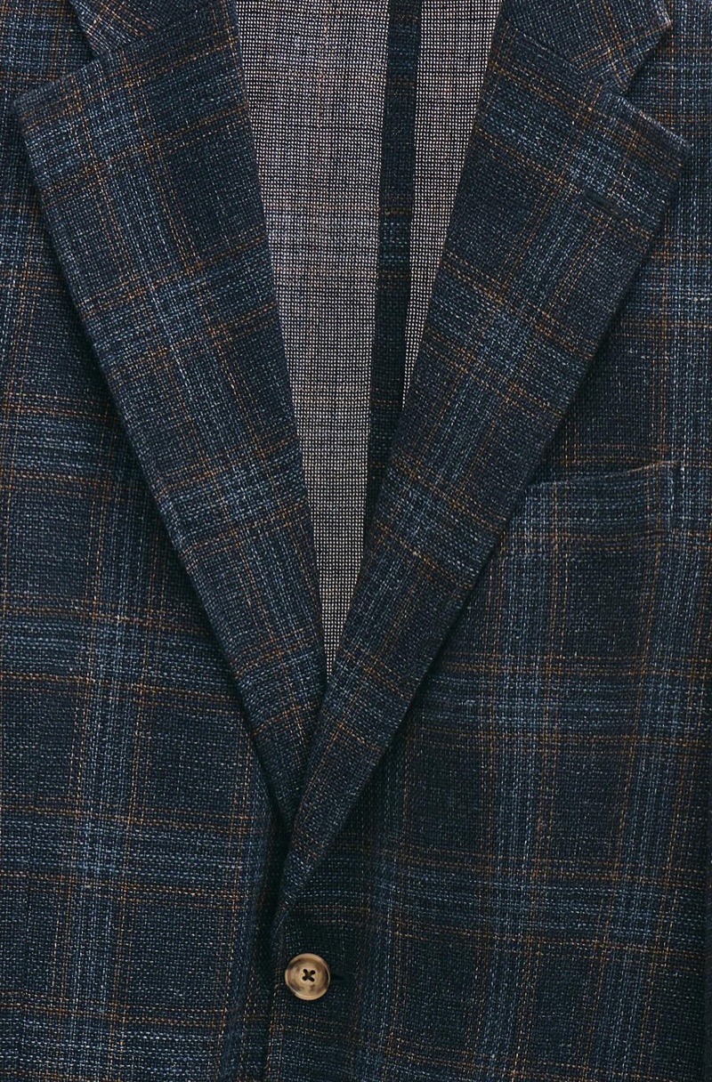 Brooks Brothers The Cloud Jacket in Wool Linen Check