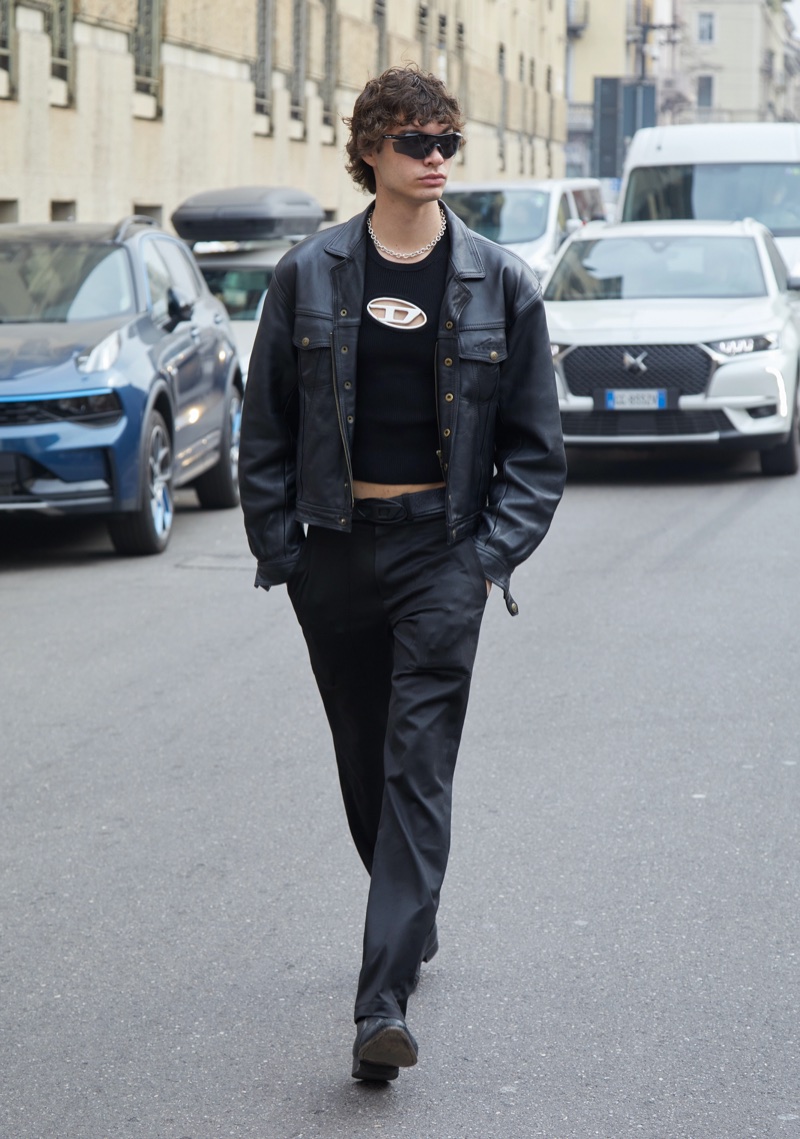 Crop Top Leather Jacket