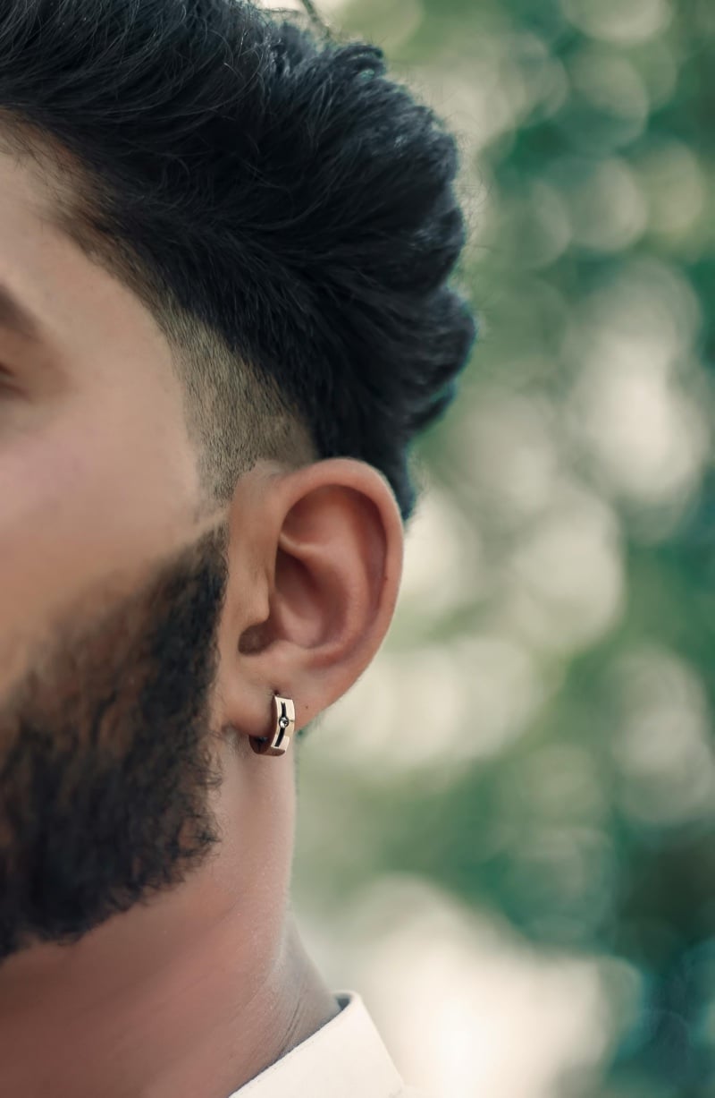 Gold Earring Man