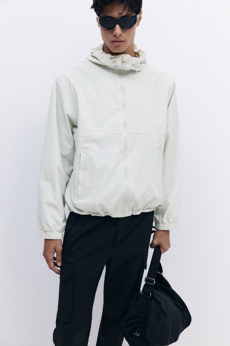 H&M Hooded Windbreaker Model