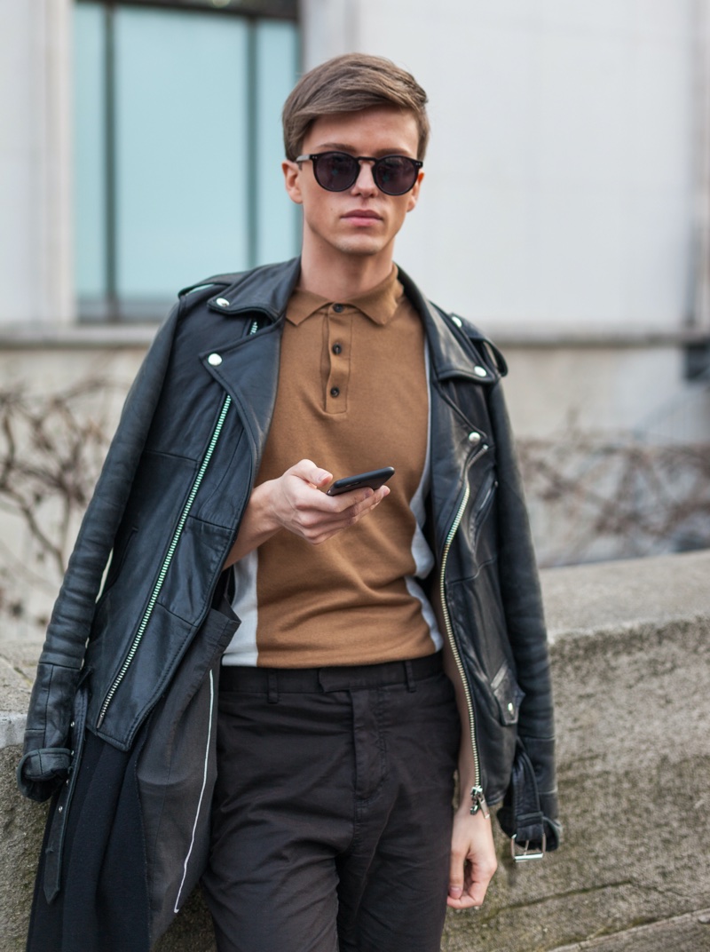 Leather Jacket Sunglasses