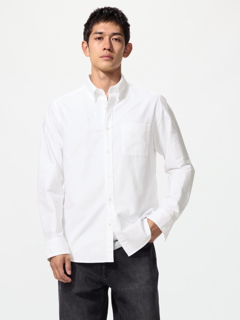 UNIQLO Oxford Slim Shirt Model