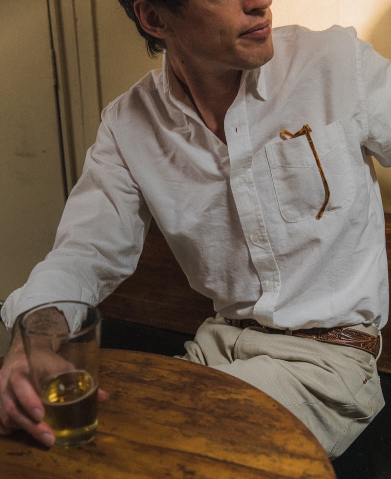 Wythe Oxford Cloth Button Down Model